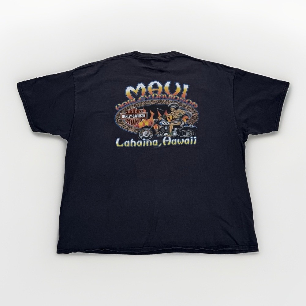 VTG 2006 Harley Davidson Maui Hawaii Mens 4XL Lahaina Graphic T Shirt Biker Moto